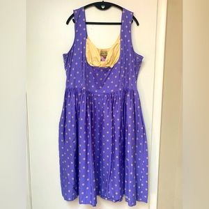 Lindy Bop Purple Polka Dot Dress